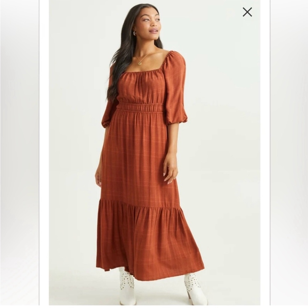 Altar’d State Chloe Rust Maxi Dress